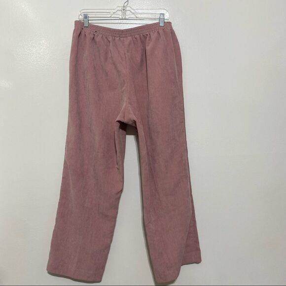 Alfred Dunner Dusty Pink Relaxed Fit Corduroy Pants, 14 - Picture 7 of 8